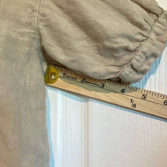 ZaraTan women’s Organic Button-Up Boyfriend Shirt Linen - Picture 8 of 9